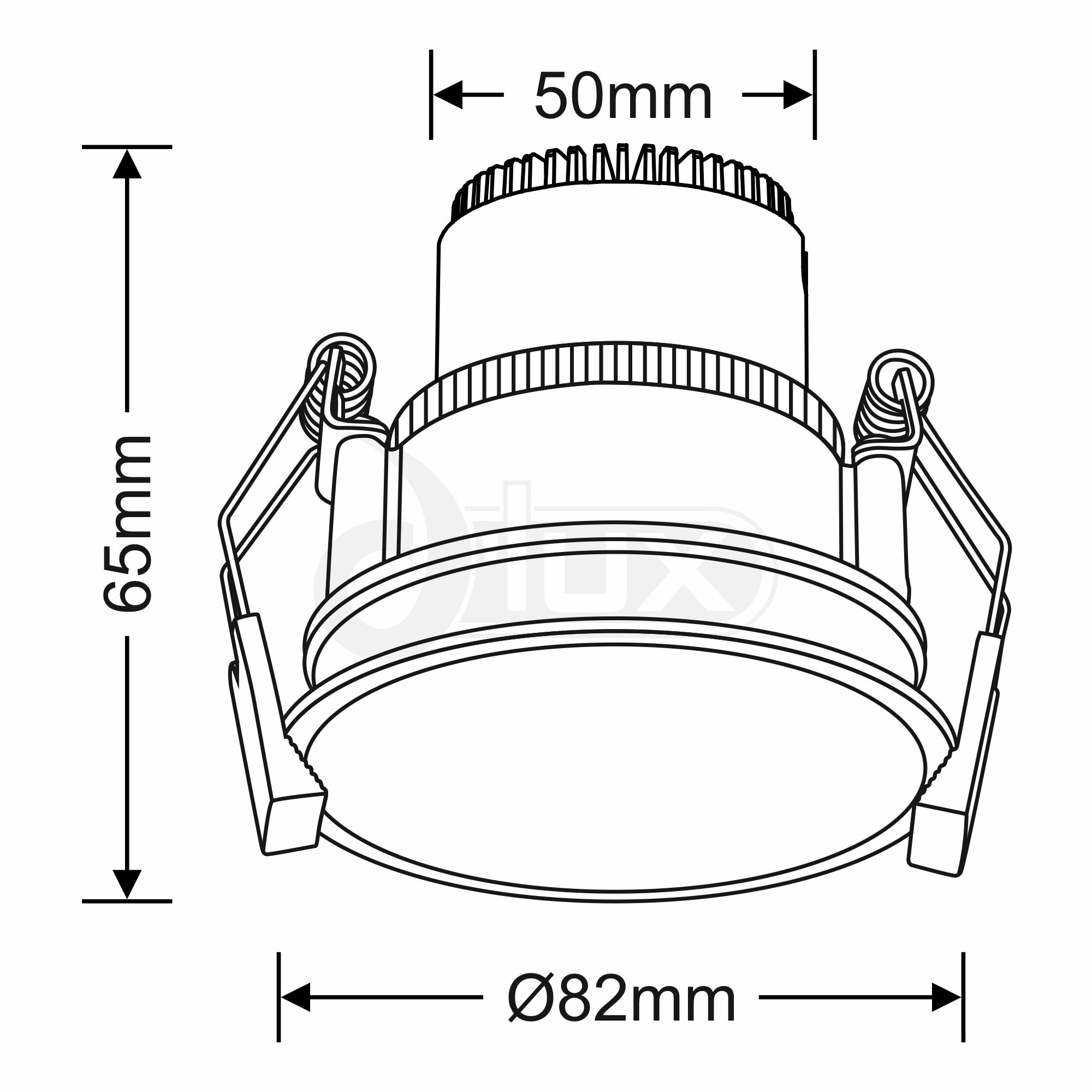 Bania 8S Recessed Ceiling Luminaires Dlux Round Recess Ceiling
